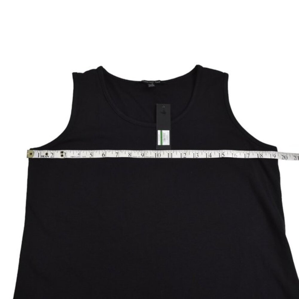 Jones York Black Tank Top Sleeveless Cotton Size Large - Picture 7 of 8